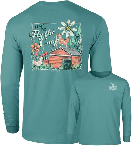 Time to Fly The Coop - Chickens - Adult Long- Southernology