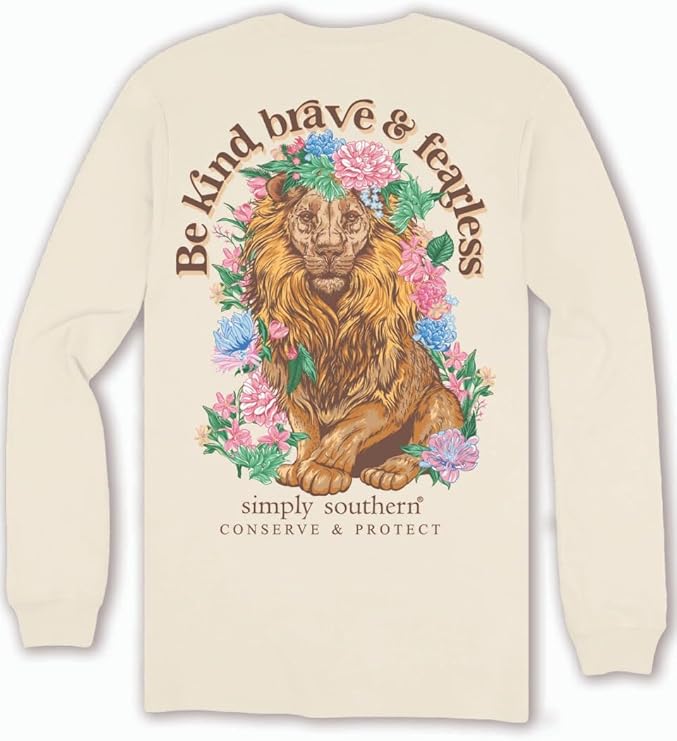 Track Lion - Be Kind, Brave & Fearless - SS - F24 - Adult Long Sleeve