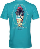 Surfboard - Beach - Palm Tree - Adult T-Shirt - Lily Grace