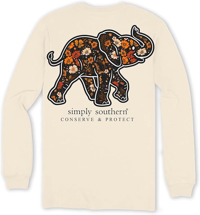Track Elephant - Floral Conserve & Protect - SS - F24 - YOUTH Long Sleeve