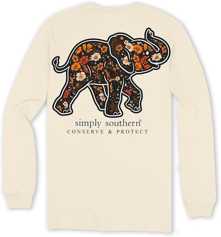 Track Elephant - Floral Conserve & Protect - SS - F24 - YOUTH Long Sleeve