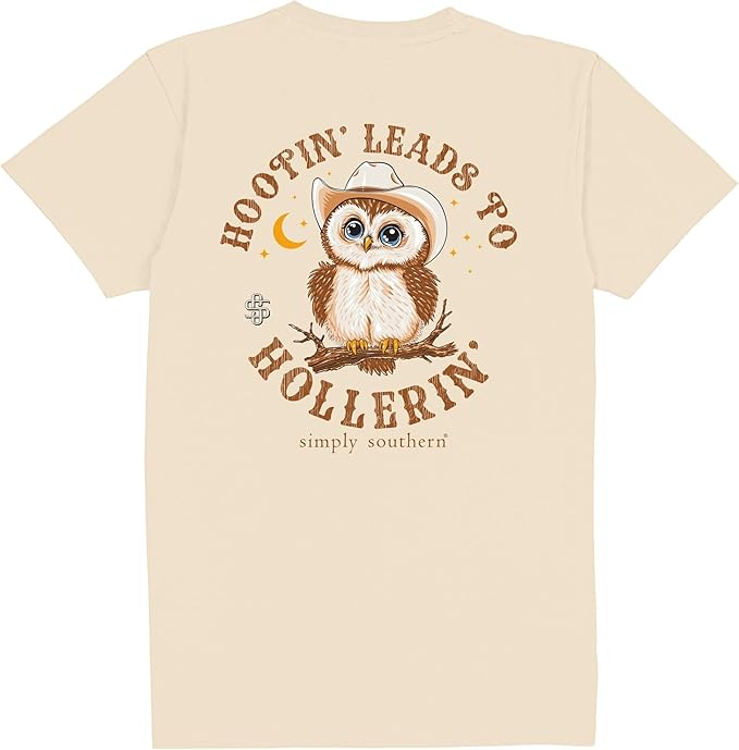 Hootin Leads to Hollerin - Owl - Moon - SS - S24 - Adult T-Shirt