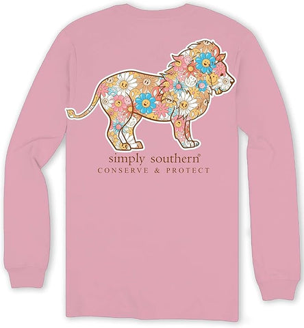 Track Lion - Happy Floral - SS - F24 - Adult Long Sleeve