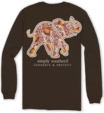 Elephant - Pumpkin Pattern - Conserve and Protect  - SS - F24 - YOUTH Long Sleeve