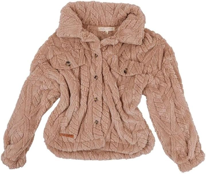 Button Up Fleece Shacket - Desert - F24 - Simply Southern