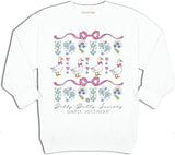Dilly Dally Society - Goose - Bows - Floral - Crew Neck Sweatshirt - F25 - Adult Crew