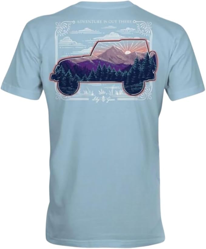 Adventure is Out There - Mountains - Off Road Vehicle - Adult T-Shirt - Lily Grace