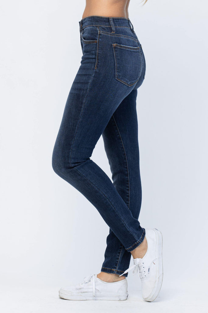 Hi-Rise Relaxed Fit Dark Clean Jeans - 82325 - Judy Blue