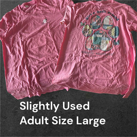 Slightly Used Simply Southern T-Shirt - Girls Best Friend - Adult Size Large - (M133)