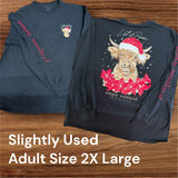 Slightly Used Simply Southern - Long Sleeve - Santa Highlander - Adult Size 2X Large (M166)