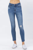 Hi-Waisted Dandelion Embroidery Skinny Jeans - Judy Blue