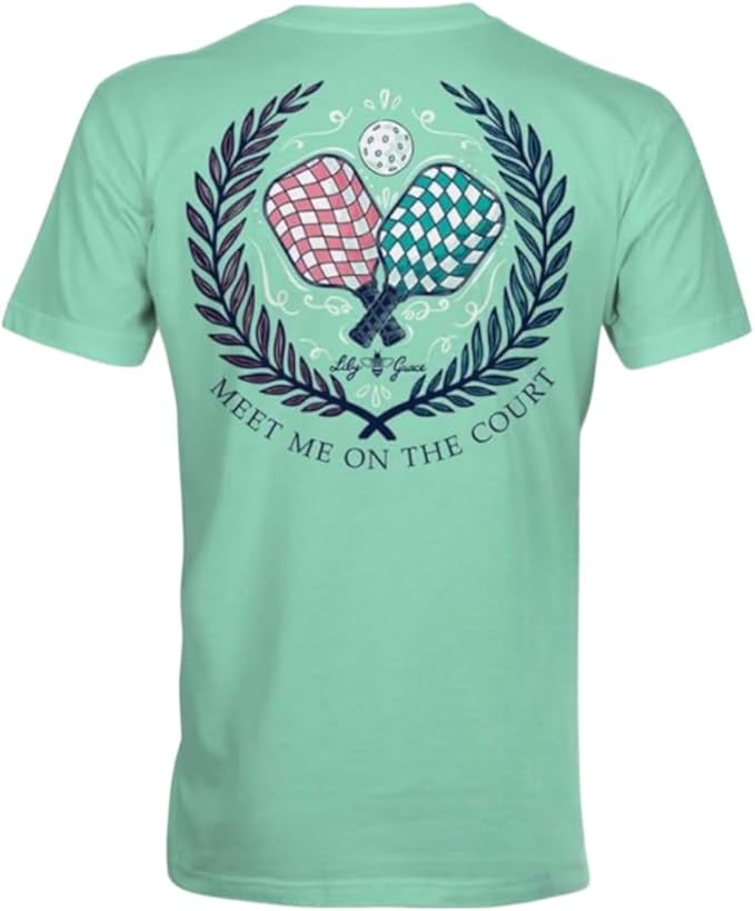 Meet Me On The Court Pickleball - Adult T-Shirt - Lily Grace