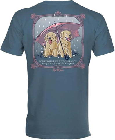 Sometimes Life Just Call for an Umbrella - Dogs - Adult T-Shirt - Lily Grace