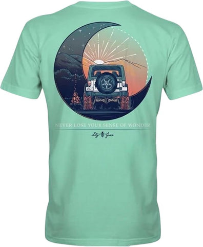 Never Lose Your Sense of Wonder - Moon - Stargazing - Off Road Vehicle - Adult T-Shirt - Lily Grace
