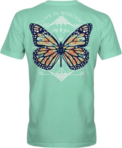 Live in Wonder - Butterfly - Adult T-Shirt - Lily Grace