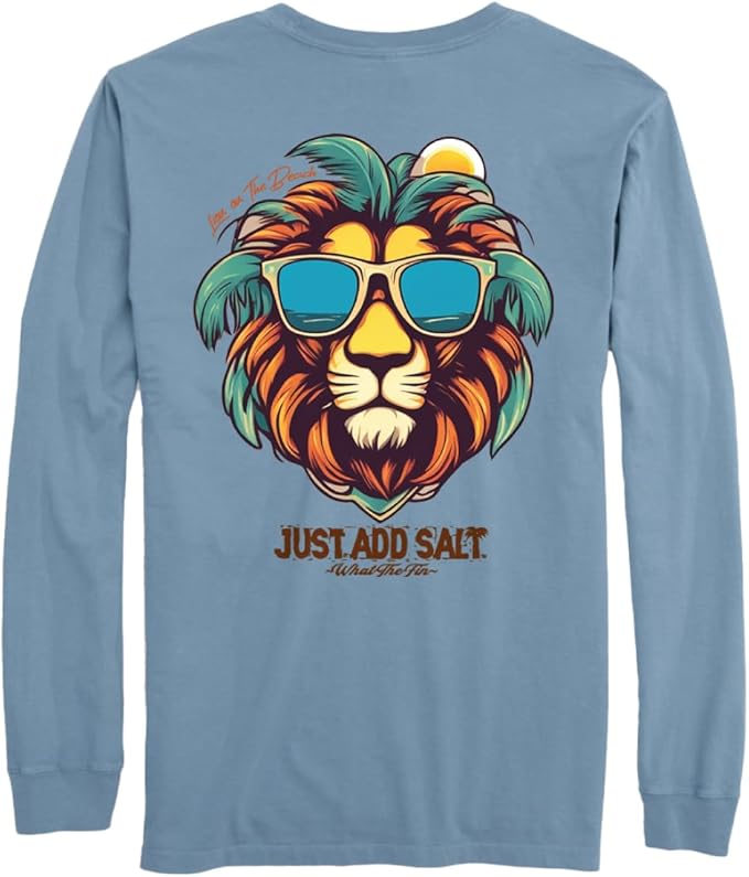 Beach Lion - Just Add Salt - Adult Long Sleeve - What The Fin