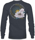 Breathe in, Breathe Through, Breathe Deep, Breathe Out - Moon Lilies - Adult Long Sleeve - Lily Grace