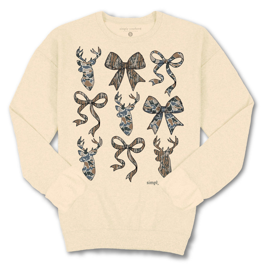 Deer Camo - Bows - Crew Neck Sweatshirt - F25 - Adult Crew