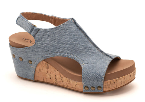 Carley Blue Denim Sandal - Boutique by Corkys