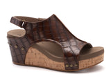 Carley Brown Croco Sandal - Boutique by Corkys