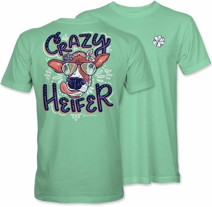 Crazy Heifer - Cow - Adult T-Shirt - Itsa Girl Thing