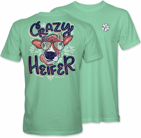 Crazy Heifer - Cow - Adult T-Shirt - Itsa Girl Thing