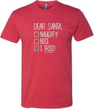 Dear Santa, Naughty, Nice, I Tried - Christmas - Adult T-Shirt - Southernology