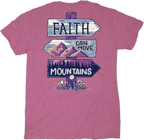 Faith Can Move Mountains - Adult T-Shirt - Itsa Girl Thing
