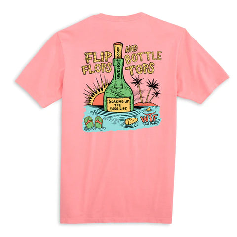 Flip Flops And Bottle Tops - Adult T-Shirt - What The Fin