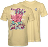 Happier Than A Pig in Sunshine - Adult T-Shirt - Itsa Girl Thing