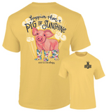 Happier Than A Pig In Sunshine - Adult T-Shirt - Southernology
