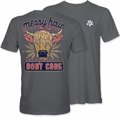 Highland Cow - Messy Hair - Adult T-Shirt - Itsa Girl Thing