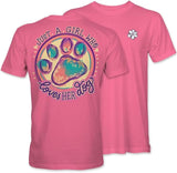 Just A Girl Who Loves Her Dog - Adult T-Shirt - Itsa Girl Thing