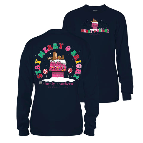 Stay Merry and Bright - Deer - Christmas - SS - F23 - YOUTH Long Sleeve