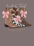 Walk By Faith - Boots & Bows - SS - F25 - YOUTH Long Sleeve