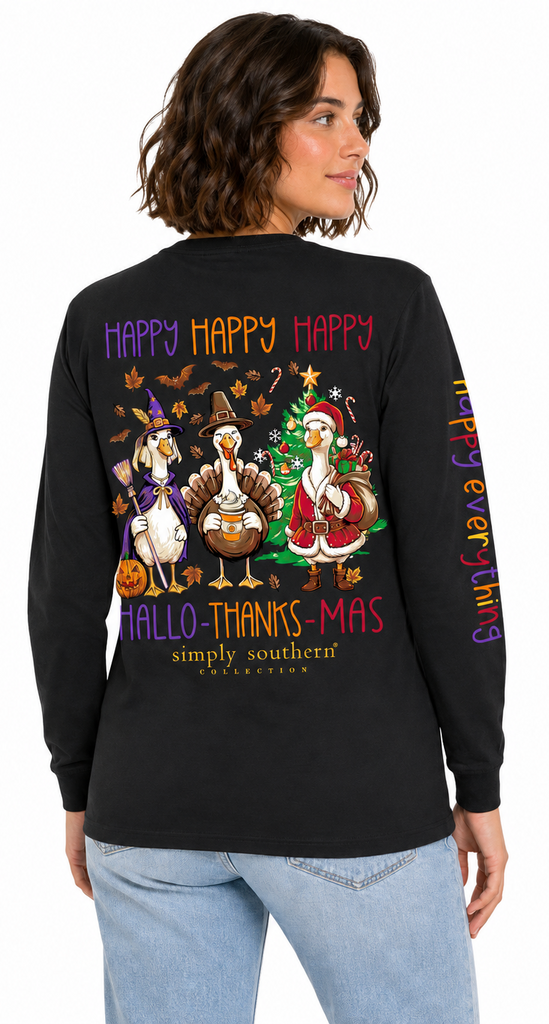 Happy Happy Happy Hallo-Thanks-Mas - SS - F26 - Adult Long Sleeve