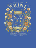 Let Your Light Shine, For All To See - Matthew 5:16 - Fireflies - Flowers - Mason Jar - SS - F26 - YOUTH Long Sleeve