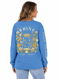 Let Your Light Shine, For All To See - Matthew 5:16 - Fireflies - Flowers - Mason Jar - SS - F26 - Adult Long Sleeve