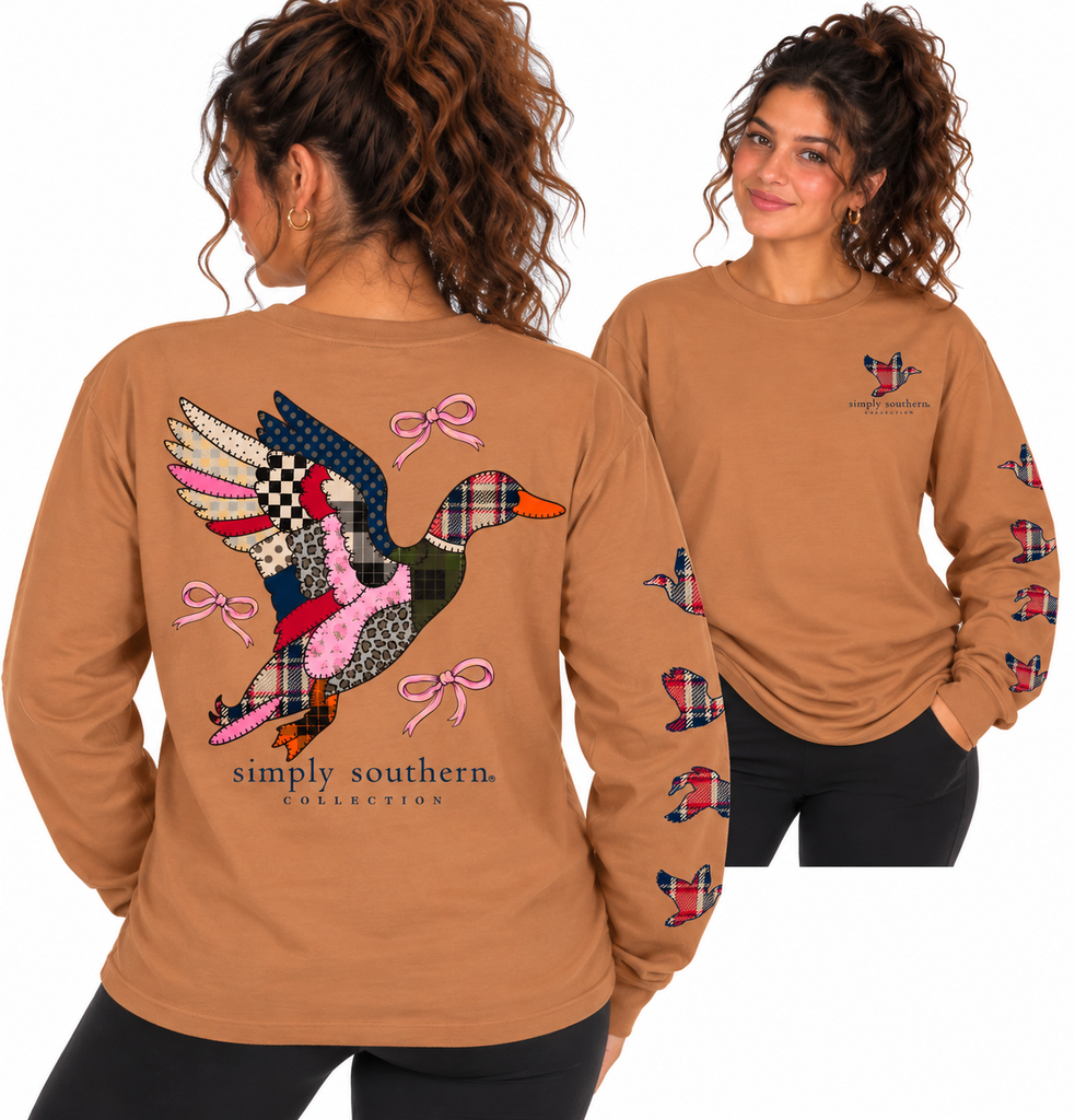 Mallard Duck Patchwork - SS - F26 - Adult Long Sleeve