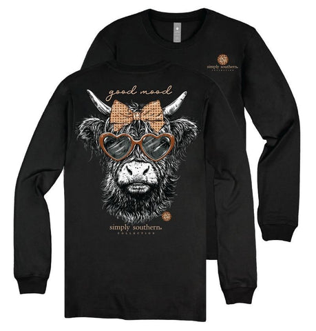 Good Mood - Cow - Bow - SS - F26 - YOUTH Long Sleeve