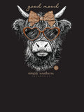 Good Mood - Cow - Bow - SS - F26 - Adult Long Sleeve