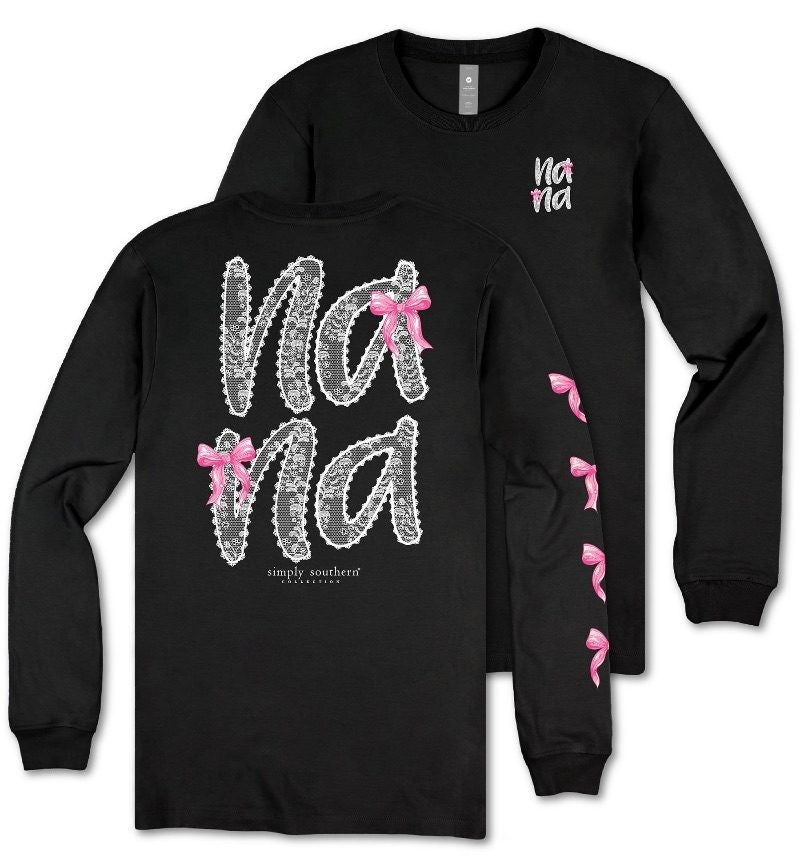 Nana - Pink Bows  - SS - F25 - Adult Long Sleeve