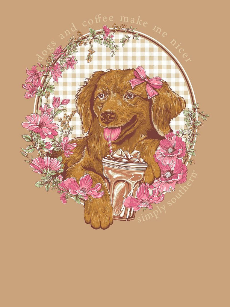 Dogs And Coffee Make Me Nicer - SS - F26 - YOUTH Long Sleeve