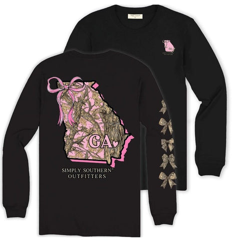 Georgia Home - Camo - Bow - SS - F25 - Adult Long Sleeve