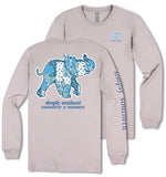 Track Elephant - Floral Blue - Bow - Patchwork - SS - F25 - Adult Long Sleeve