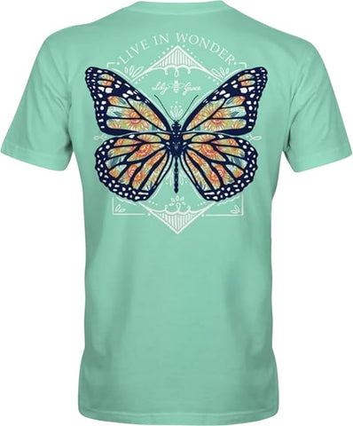 Live in Wonder - Butterfly - Adult T-Shirt - Lily Grace