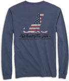 Loyal Pawtners Patriotic Dog - Adult Long Sleeve - What The Fin