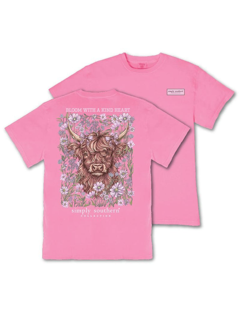 Bloom With A Kind Heart - Highlander - Flowers - S26 - SS - Adult T-Shirt