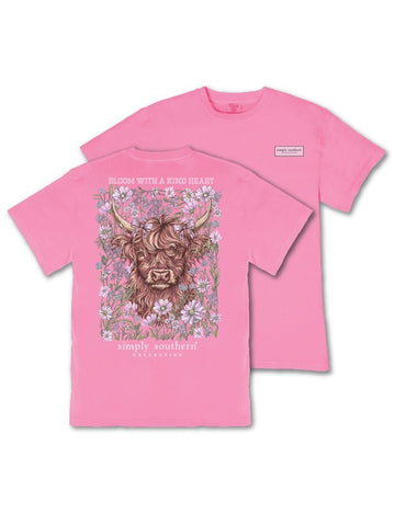 Bloom With A Kind Heart - Highlander - Flowers - S26 - SS - Adult T-Shirt