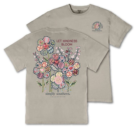 Let Kindness Bloom - Flowers - Patchwork - F26 - SS - Adult T-Shirt